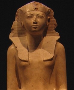Statue of Hatshepsut on display at the Metropolitan Museum of Art